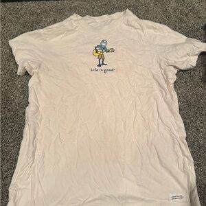 Vintage Life is Good Men's White T-Shirt